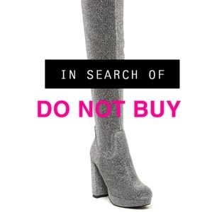 Silver Thigh High Boots